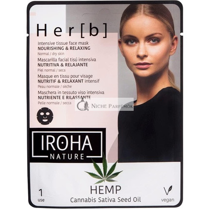 Iroha Nature Tkanivová Maska na Tvár Konopná, Vyživujúca a Uvoľňujúca