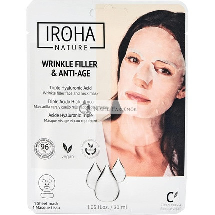 Iroha Nature Anti-Aging & Výplň Ráncový Listový Maska s Trojitým Hyalurónom