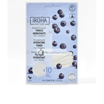 Iroha Hydratačný Toner Predmočené Podložky na Starostlivosť o Pleť Unisex, 10 Podložiek
