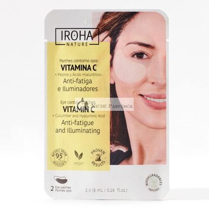 IROHA NATURE Očné hydratačné anti-aging náplasti s vitamínom C, uhorkou a hyalurónom