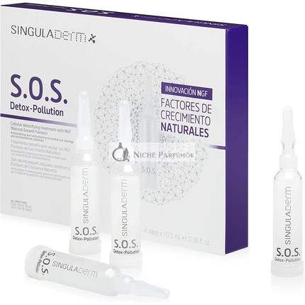 Singuladerm SD S.O.S Detox-Pollution Antioxidant a Rekonštrukčný Sérum 4 Ampulky 42ml
