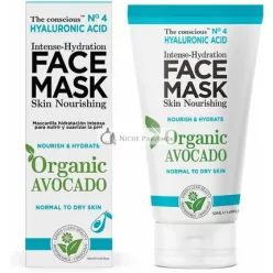   Hyaluronová kyselina Intenzívna hydratačná maska na tvár s organickým avokádom, 50ml
