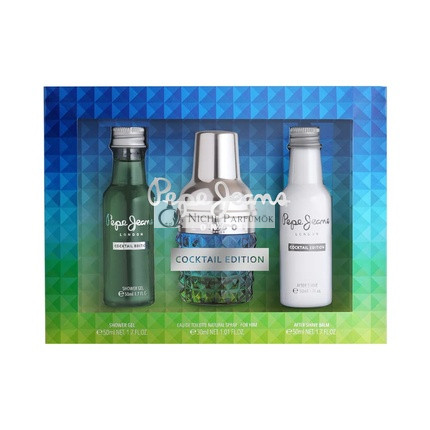 Pepe Jeans Cocktail Edition Pre Mužov Parfum Darčekový Set s Eau de Toilette 30ml, After Shave 50ml a Sprchový Gél 50ml