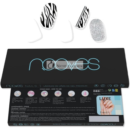NOOVES NAILS Prémiové Predúpravené Gélové Nechty Fólie Funky Baby Art Dizajn, Polostála Gélová Nechty Nálepka