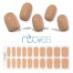 NOOVES NAILS Prémiové Polokurové Gélové Nechty Cru au Soleil Hnedé Polokurové Gélové Pásky, Polotrvácne Gélové Nálepky