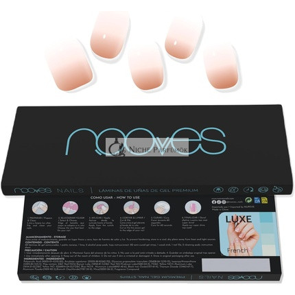 NOOVES NAILS Prémiové Predpokryté Gélové Nechty Sfarbenie Púštne Nahé, 20 Kusov