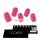 NOOVES NAILS Prémiové Predúpravené Gélové Nechtové Fólie Barbie Girl Rúžová Polotvrdé Gélové Nechtové Pásky, Polostále Gélové Nálepky
