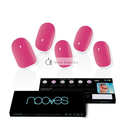 NOOVES NAILS Prémiové Predúpravené Gélové Nechtové Fólie Barbie Girl Rúžová Polotvrdé Gélové Nechtové Pásky, Polostále Gélové Nálepky
