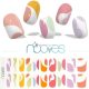 NOOVES NAILS Prémiové Predpripravené Gélové Nechty Fólie - Ráj Art Dizajn, Polotvrdé Gélové Nechty Pásky, Polopermanentné Gélové Nálepky