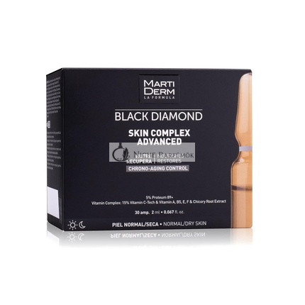 Martiderm Black Diamond Proti vráskam pre suchú/normálnu pleť, 30 ampúl, 2ml
