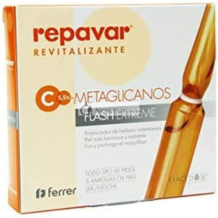Repavar Metaglycan Revitalizačná Flash Extreme 5 Ampúl s 5.5% Čistým Vitamínom C