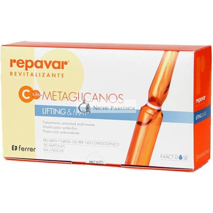Repavar Revitalizačné liftingové a matné Metaglycan pleťové sérum s vitamínom C, 1ml