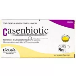 Casenbiotic 10 ks Citrónové žuvacie tablety