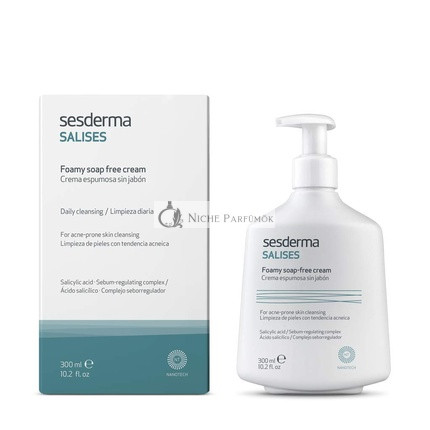 Sesderma Salises Penivý Krém bez mydla pre pleť náchylnú na akné, 50ml