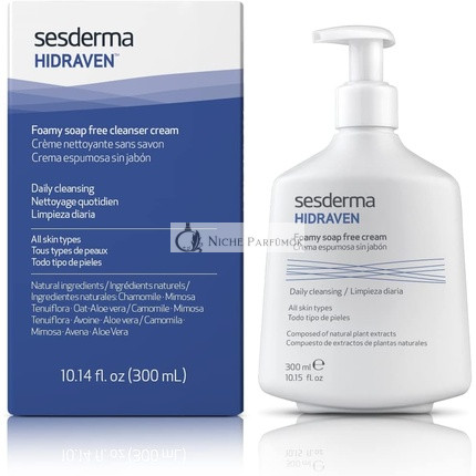 SESDERMA Hidraven Penivý Čistiaci Krém bez mydla, 300ml