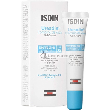 ISDIN Očný Gél-Krém SPF 20 15ml - Znižuje Opuchnuté Oči, Tmavé Kruhy a Vrasky pod Očami