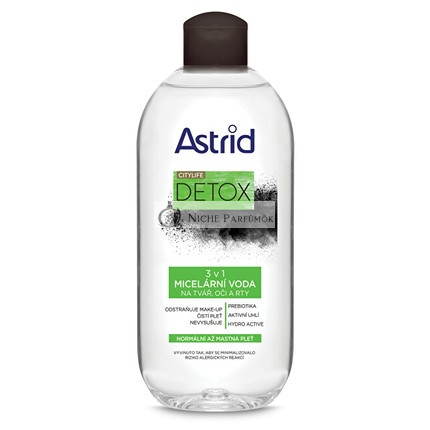 3 v 1 Micelárna voda pre normálnu a mastnú pleť Citylife Detox, 400 ml