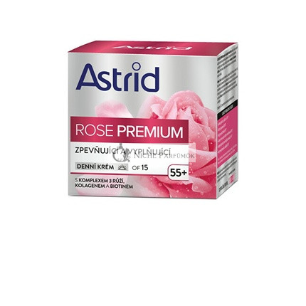 Zpevňující a vyplňující denní krém SPF 15 Růže Premium, 50 ml