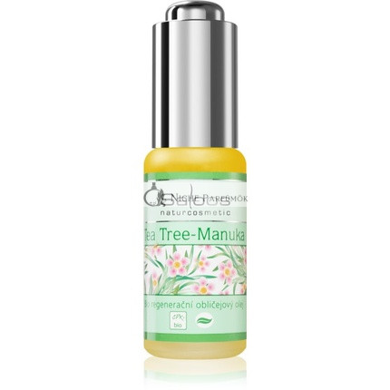 Saloos Bio Pleťové Oleje Čajovník a Manuka Upokojujúci a Regeneračný Olej - 20 ml, pre Pokožku Náchylnú na Akné