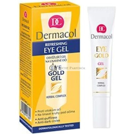 Dermacol Eye Gold Gel osviežujúci očný gél proti vráskam, opuchom a tmavým kruhom 15 ml