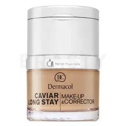   Dermacol Caviar Long Stay Make-Up & Corrector make-up s výťažkami z kaviáru a zdokonaľujúci korektor 3 Nude 30 ml