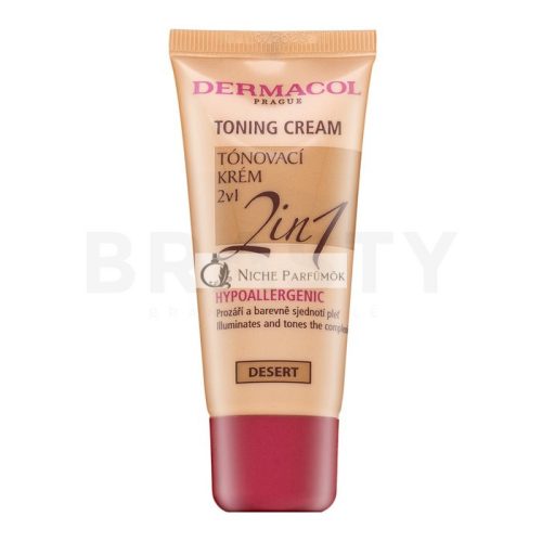 Dermacol Toning Cream 2in1 tónujúce a hydratačné emulzie pre zjednotenie farebného tónu pleti Desert 30 ml