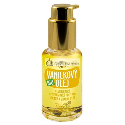 Organická Vanilková Olej na Suchú a Zrelú Pleť, 45ml