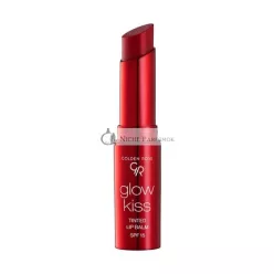   Golden Rose Cosmetics Glow Kiss Tinted Lip Balm SPF15, Vegán Formula, Čerešňová šťava