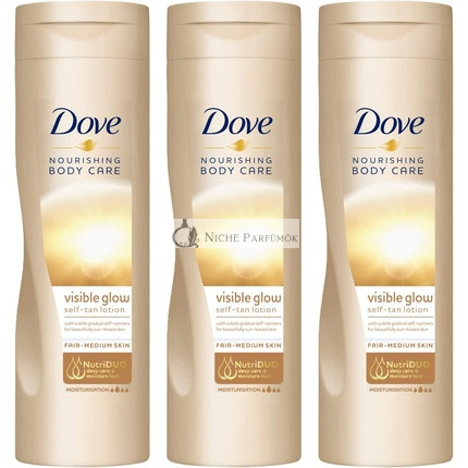 Dove Výživné Telové Mlieko Samoopalovacia Lotion 250ml Svetlá a Stredná