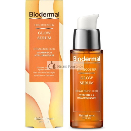 Biodermal Skin Booster Glow Sérum - Sérum pre žiarivú pleť s hyalurónovou kyselinou a vitamínom C, 30ml