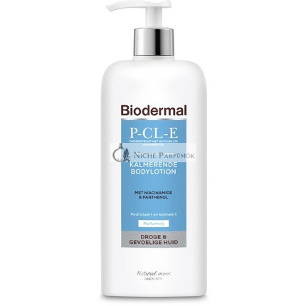 Biodermal P-Cl-E Upokojujú Telové Mlieko Pre Suchú a Citlivú Pokožku - Telové Mlieko S Niacinamidom - Bez Parfumov - 400ml
