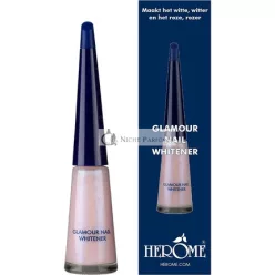   Herome Glamour Zjasňovač Nechtov - Zakrýva Žlté Škvrny - Rozjasňuje Nechty a Dáva Im Úžasný Měkký Růžový Perlový Lesk 10ml