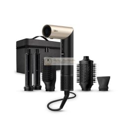   Silk'n SilkyAir Flex 5 v 1 Styler a Sušič na Vlasy s Automatickým Otočným Nástavcom, Hrebienkom, Oválnou Kefou, Koncentrátorom, Difuzérom, Úložným Puzdrom, Bez Poškodenia Teplom, 1300W, Čierna