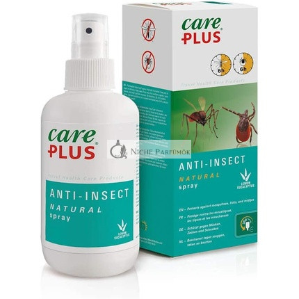 Care Plus Dospelí Repelent proti Hmyzu Prírodný Sprej, 200ml