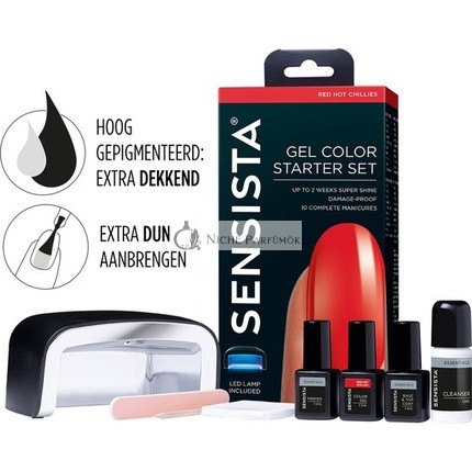 Sensista Gél Lakový Štartovací Set Red Hot Chillies - Červená