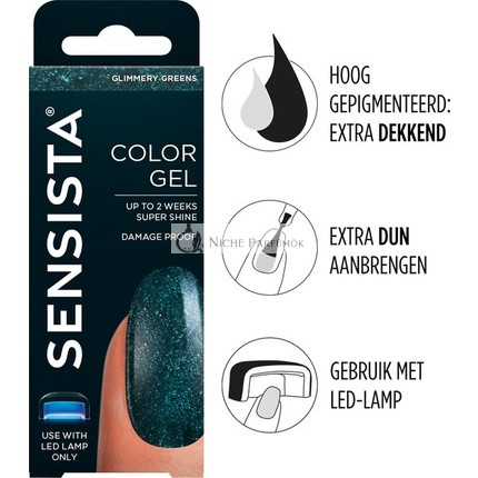 Sensista Color Gel Glimmery Greens - Zelená/Trblietavá