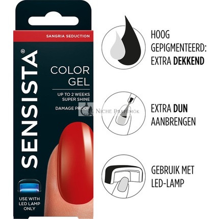 Sensista Color Gel Lak na Nechty Sangria Pokušenie - Červená