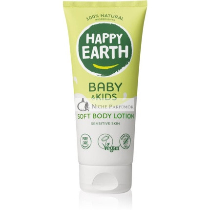 Happy Earth Prírodný Mäkkujúci Telový Krém pre Deti - 200 ml