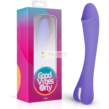 Good Vibes Only G-Spot Vibrátor Gili s 10 vibračnými nastaveniami, zakrivený dizajn, dobíjateľný, vodotesný, fialový