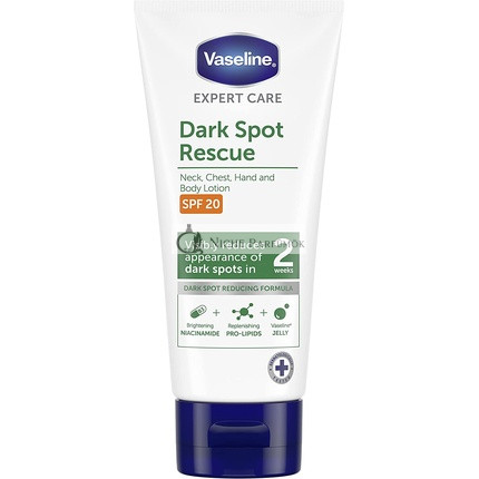 Vaseline Expert Care Záchrana proti tmavým škvrnám na ruky a telo s SPF 20, 100ml