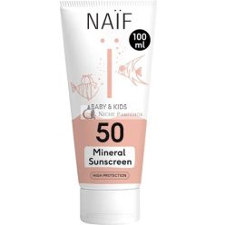   Naïf Minerálny opaľovací krém SPF50 pre bábätká a deti, 100ML