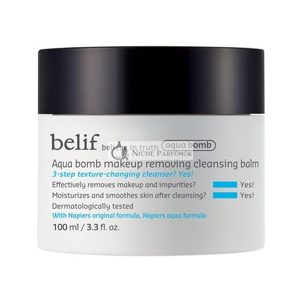 Belif Aqua Bomb Čistiaci Balzam Odstraňovač Make-upu Hydratuje a Hlboko Čistí v 1 Kroku Bez Neporiadku, Roztopí Make-up a SPF Balzam na Olejový Čistič, Bez Olejových Zvyškov