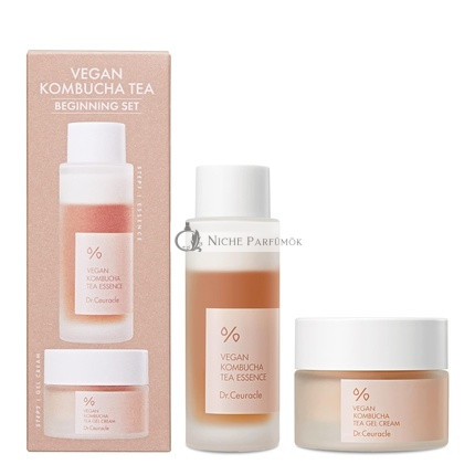 Dr. Ceuracle Vegán Kombucha Čaj Začínajúci Set - Esencia 50ml, Gél Krém 30g - Hydratačný a Zdravý Komplex - Bez Krvavých Kociek