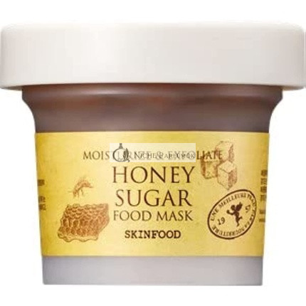 SKIN FOOD Medový Cukrový Maska 180g - Čierny Cukor a Med pre Hladkú Pokožku