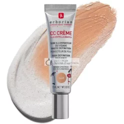   Erborian CC Krém s Centella Asiatica Ľahký Zjemňujúci Tónovací Hydratačný a Rozjasňujúci Krém na Tvár Svetlý Odtieň SPF 25 15ml