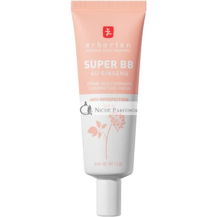 Erborian Super BB Krém s Ginzengom, Plné Krytie, Pre Akne Náchylnú Pokožku, 40ml
