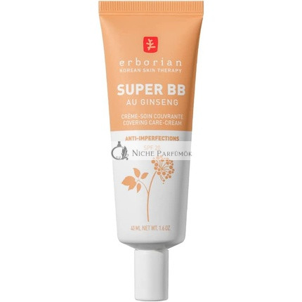 Erborian Super BB Krém s Ginsengom Plné Pokrytie BB Krém pre Pokožku Náchylnú na Akné, 40ml