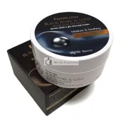   FARMSTAY Čierne a Perlové Zlato Hydrogelové Očné Pásky Anti-Aging Očné Maska