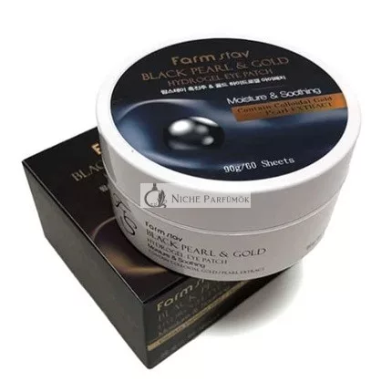 FARMSTAY Čierne a Perlové Zlato Hydrogelové Očné Pásky Anti-Aging Očné Maska