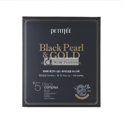 Petitfee Čierna perla a zlatý hydrogelová maska pack